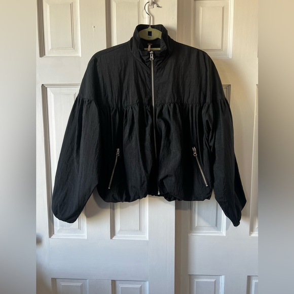Free People Balloon Bomber Jacket women black Size XS - Picture 6 of 15